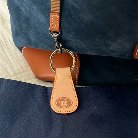 Dooney & Bourke Blue and Brown Hobo Bag - Picture 8 of 14